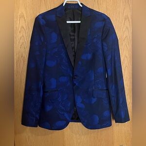 J. Ferrar Men's Blue Floral Blazer